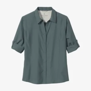 Buttoned Shirt with Spread Collar